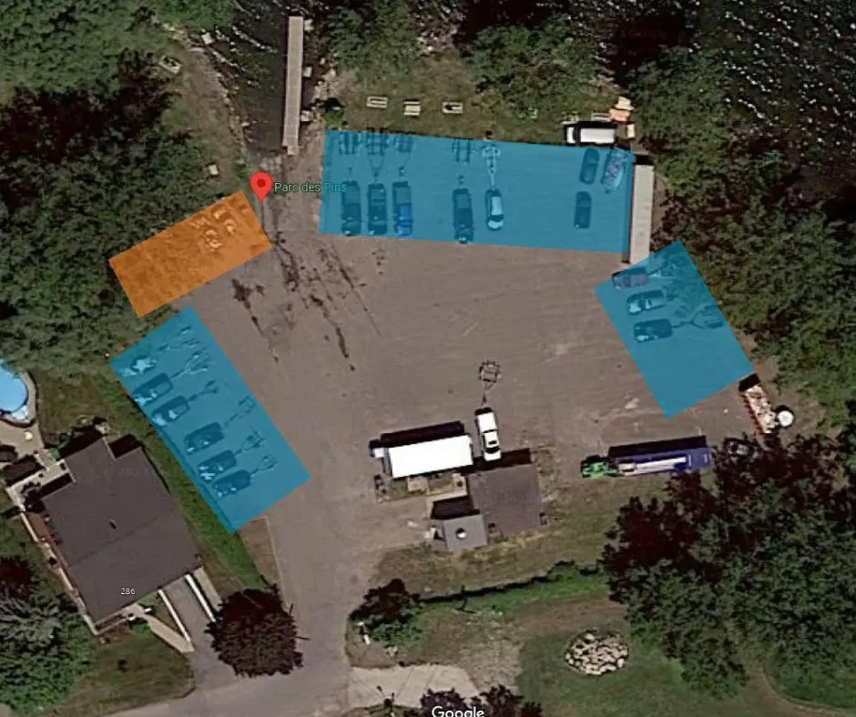 Carte du parc des Pins