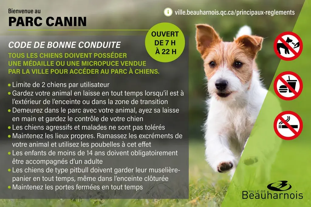 Règlements du parc canin